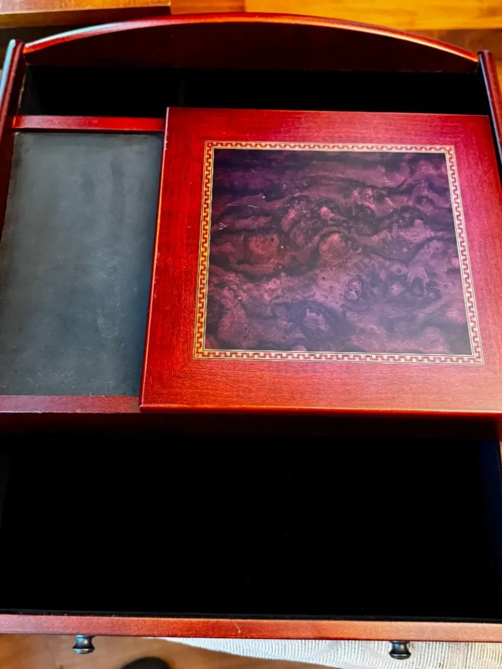 Vtg Mele & Co Davin Men's Valet Jewelry Box 14x11